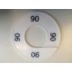 Maatring 9 cm wit/zw 90 